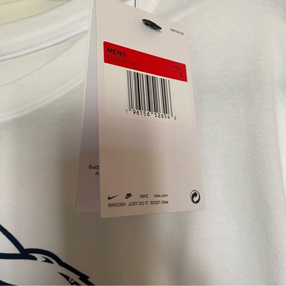 NWT Men's White Nike NFL Denver Broncos DriFit Tee Size Large - Picture 6 of 6